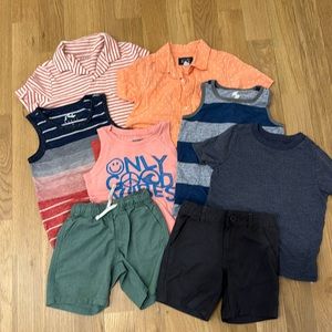 4T Mix & Match Summer Play Bundle • 6 shirts + 2 shorts • Good Used Condition